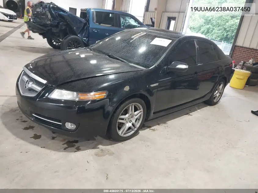 2008 Acura Tl 3.2 VIN: 19UUA66238A037450 Lot: 45605175