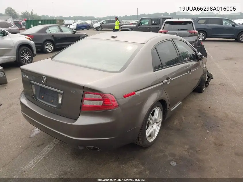 2008 Acura Tl 3.2 VIN: 19UUA66298A016005 Lot: 45613582