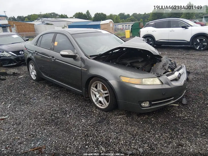 2008 Acura Tl 3.2 VIN: 19UUA66218A001949 Lot: 45618953