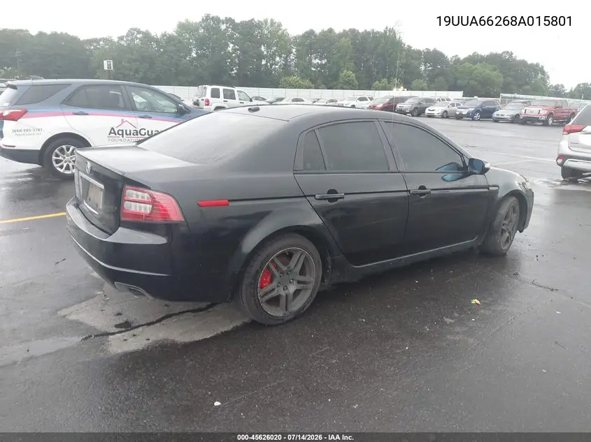 2008 Acura Tl 3.2 VIN: 19UUA66268A015801 Lot: 45626020