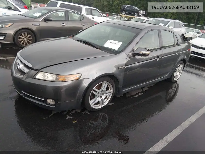 2008 Acura Tl 3.2 VIN: 19UUA66268A043159 Lot: 45665861