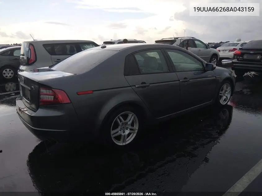 2008 Acura Tl 3.2 VIN: 19UUA66268A043159 Lot: 45665861