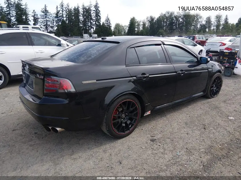 2008 Acura Tl Type S VIN: 19UUA76588A054857 Lot: 45670496