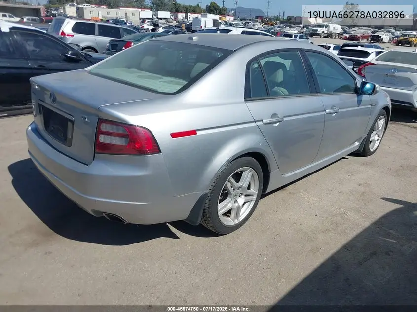 2008 Acura Tl 3.2 VIN: 19UUA66278A032896 Lot: 45674750