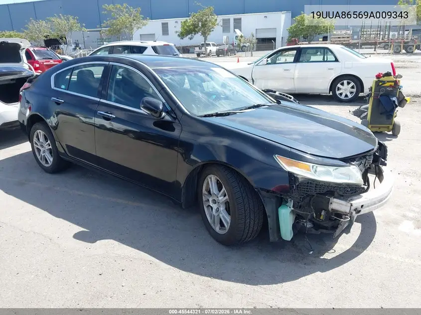 2009 Acura Tl 3.5 VIN: 19UUA86569A009343 Lot: 45544321