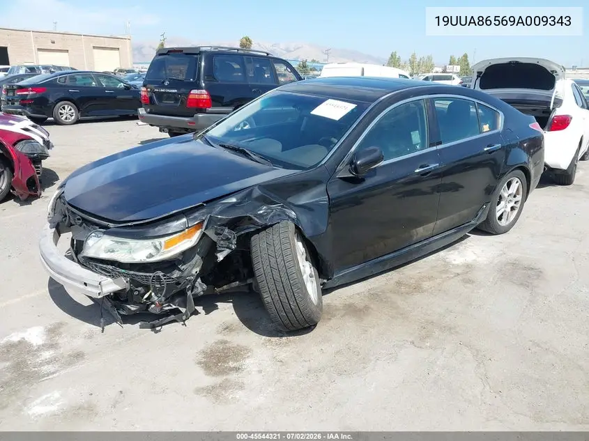 2009 Acura Tl 3.5 VIN: 19UUA86569A009343 Lot: 45544321