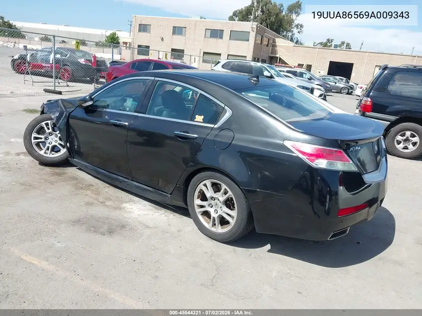 2009 Acura Tl 3.5 VIN: 19UUA86569A009343 Lot: 45544321