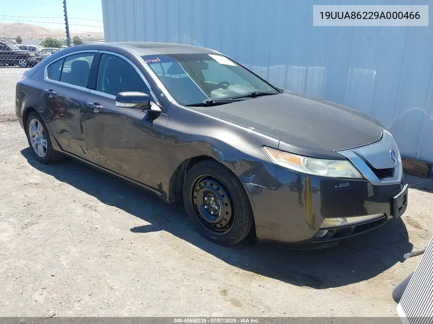2009 Acura Tl 3.5 VIN: 19UUA86229A000466 Lot: 45550335