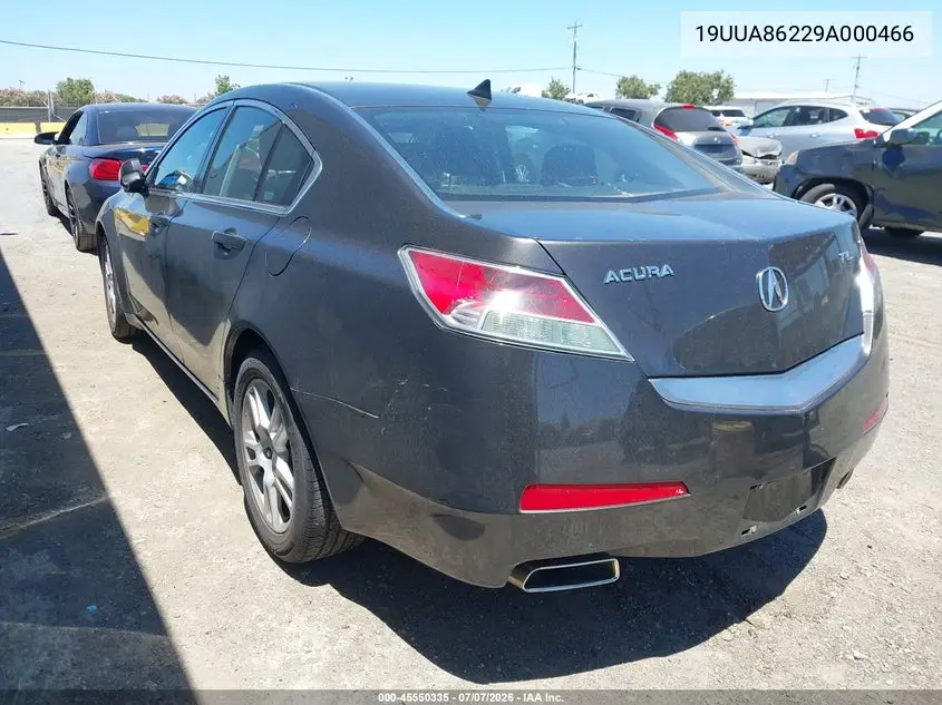 2009 Acura Tl 3.5 VIN: 19UUA86229A000466 Lot: 45550335