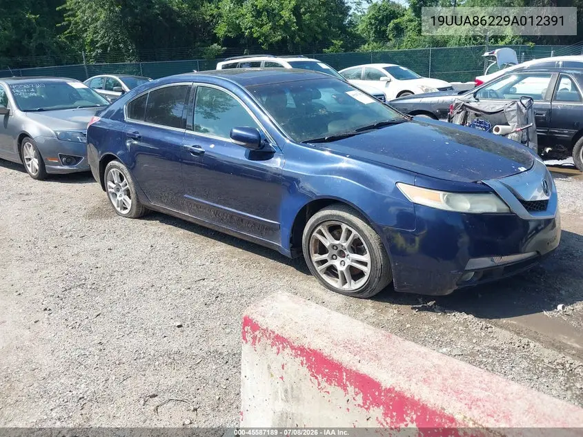 2009 Acura Tl 3.5 VIN: 19UUA86229A012391 Lot: 45587189