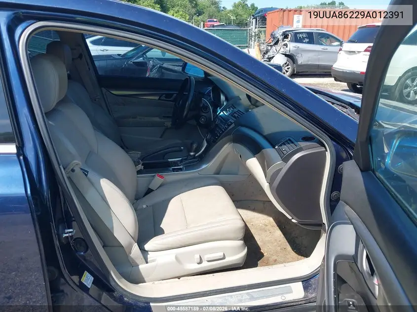 2009 Acura Tl 3.5 VIN: 19UUA86229A012391 Lot: 45587189