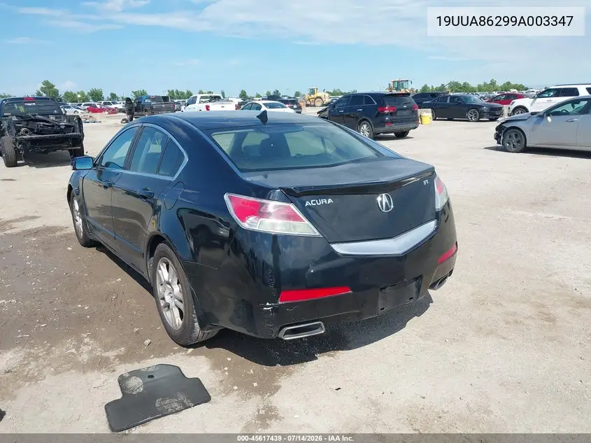 2009 Acura Tl 3.5 VIN: 19UUA86299A003347 Lot: 45617439