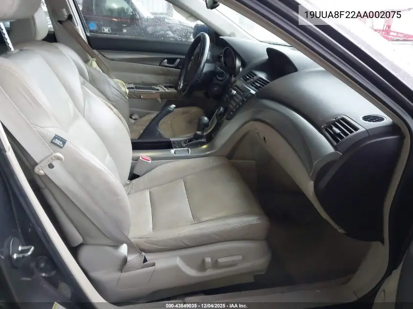 19UUA8F22AA002075 2010 Acura Tl 3.5