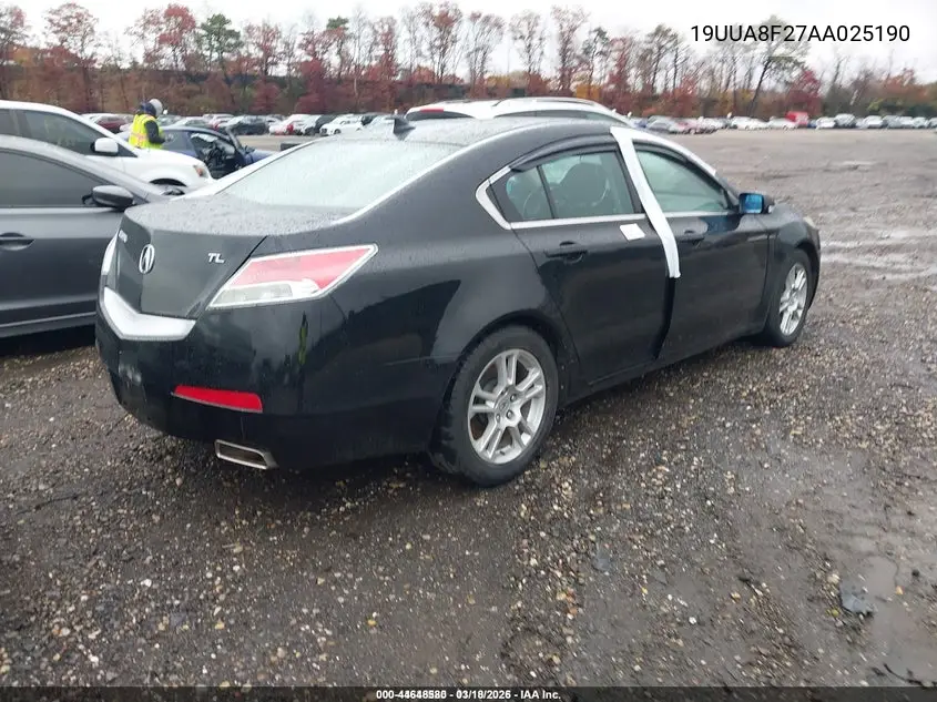 19UUA8F27AA025190 2010 Acura Tl 3.5