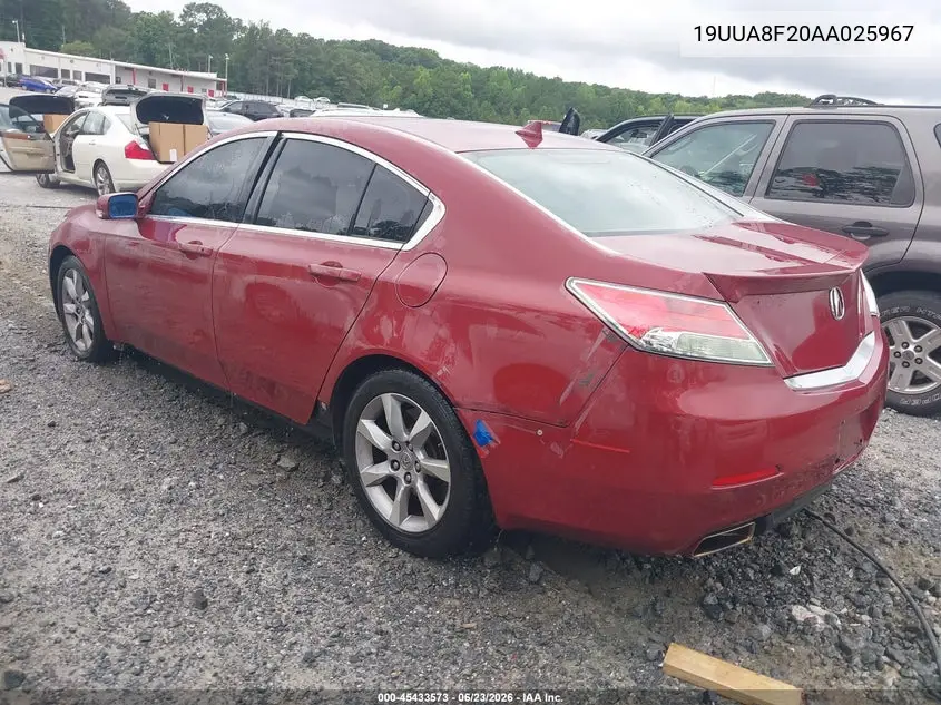 2010 Acura Tl 3.5 VIN: 19UUA8F20AA025967 Lot: 45433573