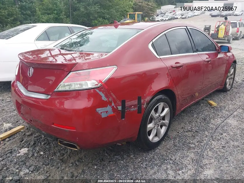 2010 Acura Tl 3.5 VIN: 19UUA8F20AA025967 Lot: 45433573