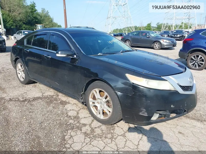 2010 Acura Tl 3.7 VIN: 19UUA9F53AA002960 Lot: 45458808