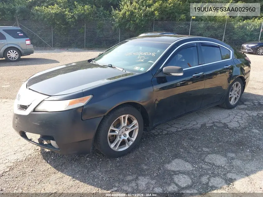2010 Acura Tl 3.7 VIN: 19UUA9F53AA002960 Lot: 45458808