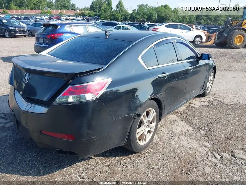 2010 Acura Tl 3.7 VIN: 19UUA9F53AA002960 Lot: 45458808