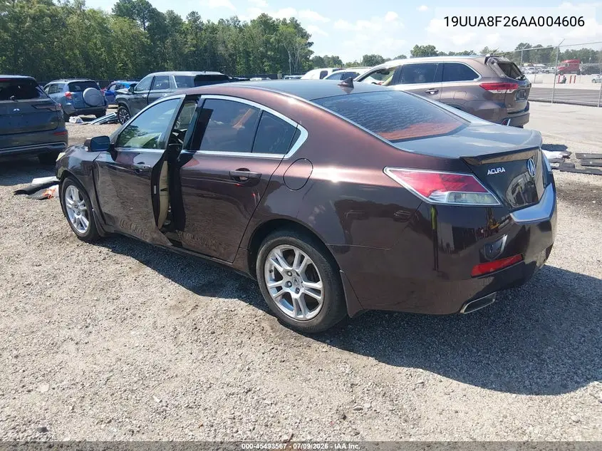 2010 Acura Tl 3.5 VIN: 19UUA8F26AA004606 Lot: 45493567