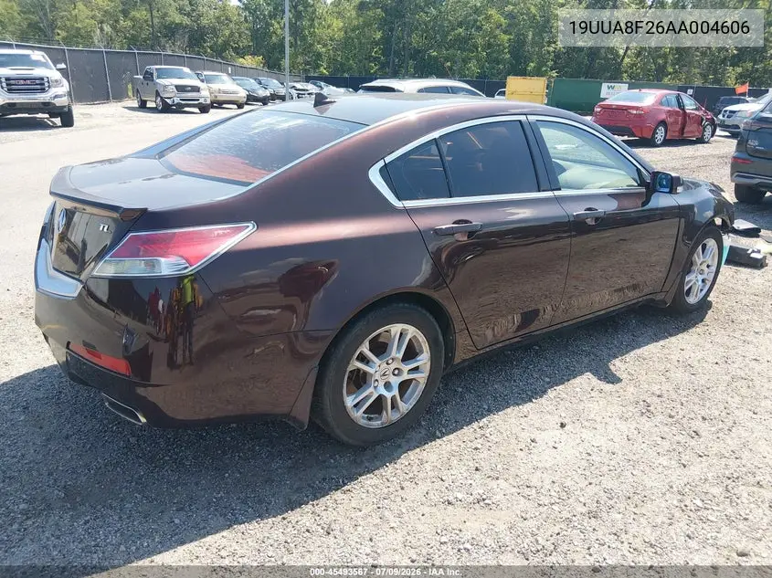 2010 Acura Tl 3.5 VIN: 19UUA8F26AA004606 Lot: 45493567