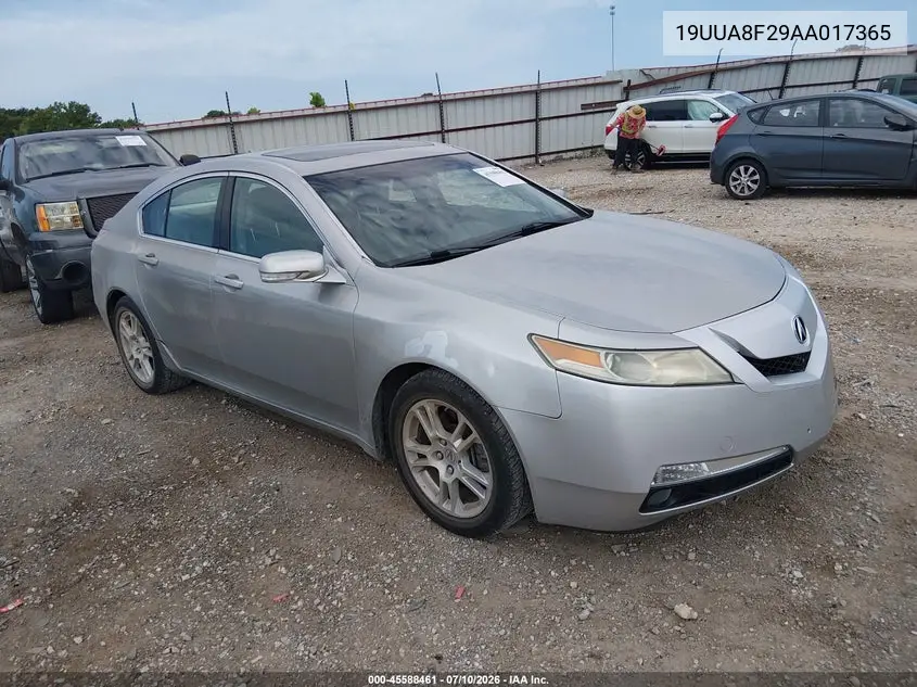 2010 Acura Tl 3.5 VIN: 19UUA8F29AA017365 Lot: 45588461