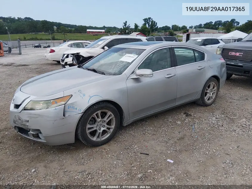 2010 Acura Tl 3.5 VIN: 19UUA8F29AA017365 Lot: 45588461