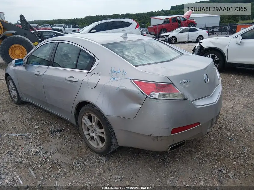2010 Acura Tl 3.5 VIN: 19UUA8F29AA017365 Lot: 45588461
