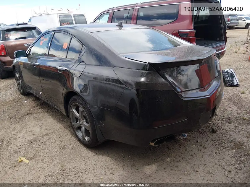 2010 Acura Tl 3.7 VIN: 19UUA9F52AA006420 Lot: 45592252