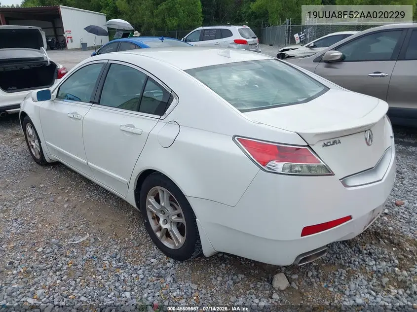 2010 Acura Tl 3.5 VIN: 19UUA8F52AA020229 Lot: 45609567