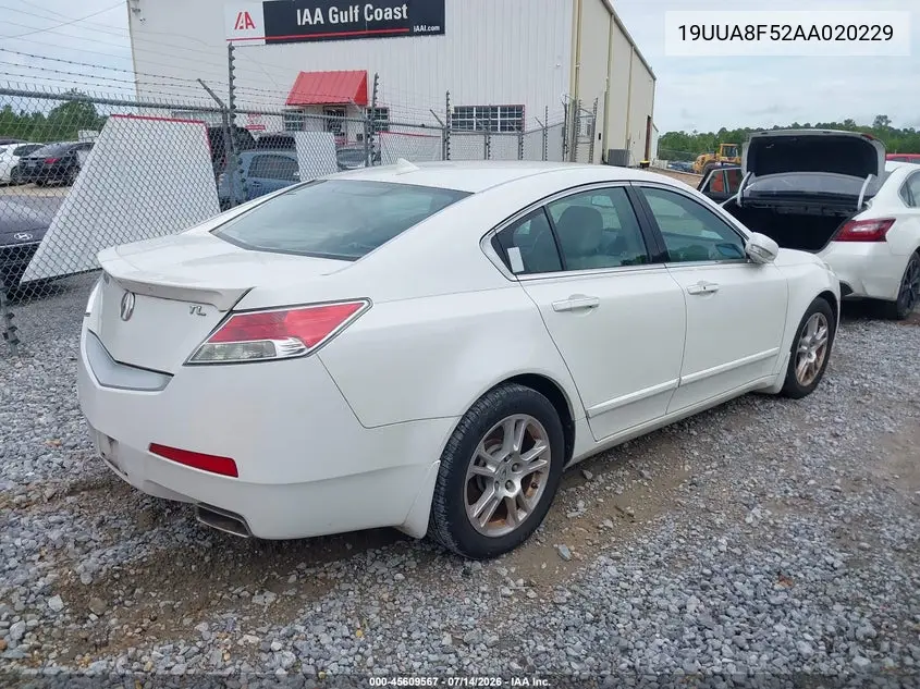 2010 Acura Tl 3.5 VIN: 19UUA8F52AA020229 Lot: 45609567