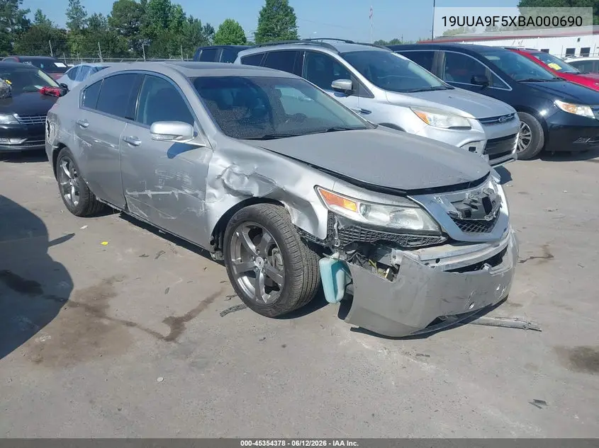 2011 Acura Tl 3.7 VIN: 19UUA9F5XBA000690 Lot: 45354378