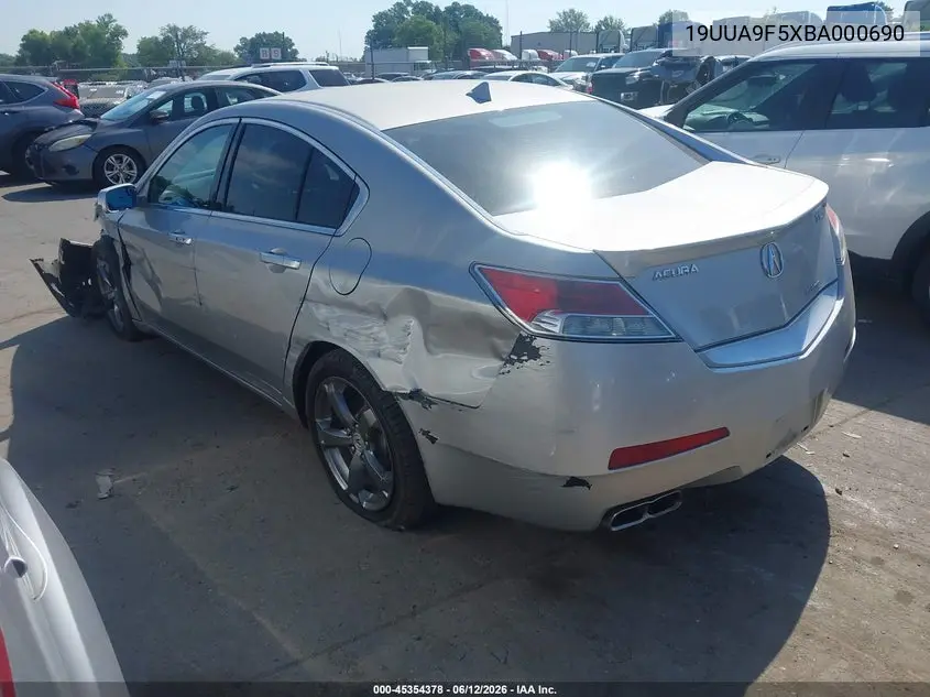 2011 Acura Tl 3.7 VIN: 19UUA9F5XBA000690 Lot: 45354378