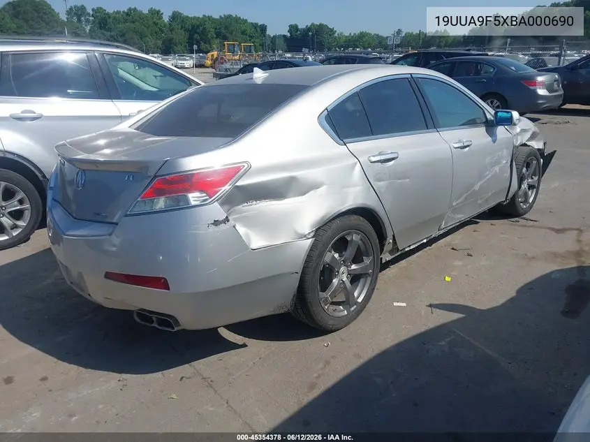 2011 Acura Tl 3.7 VIN: 19UUA9F5XBA000690 Lot: 45354378
