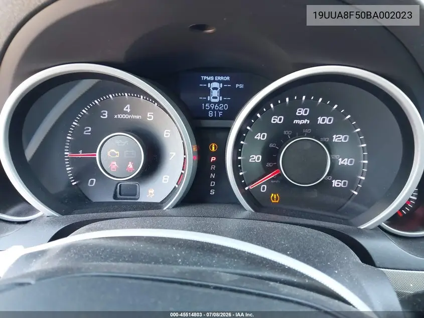 2011 Acura Tl 3.5 VIN: 19UUA8F50BA002023 Lot: 45514803