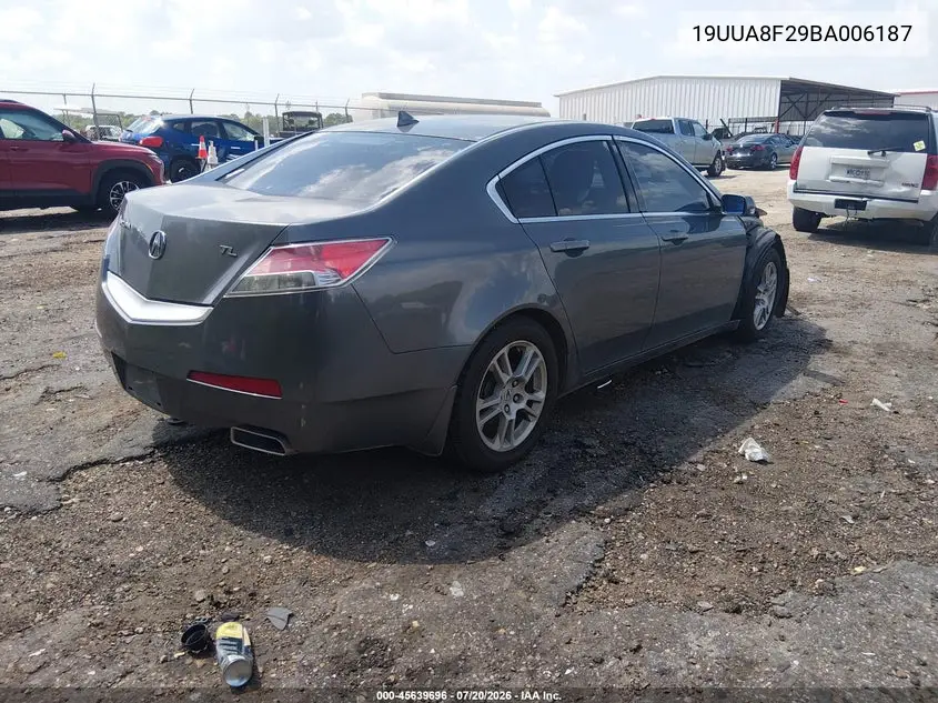 2011 Acura Tl 3.5 VIN: 19UUA8F29BA006187 Lot: 45639696