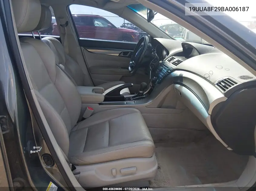 2011 Acura Tl 3.5 VIN: 19UUA8F29BA006187 Lot: 45639696