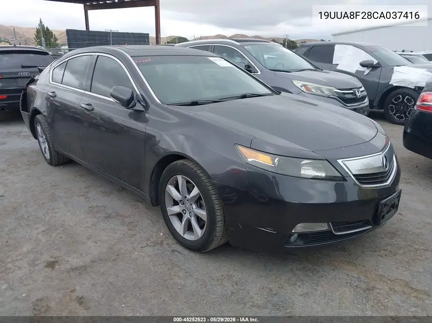 2012 Acura Tl 3.5 VIN: 19UUA8F28CA037416 Lot: 45252523