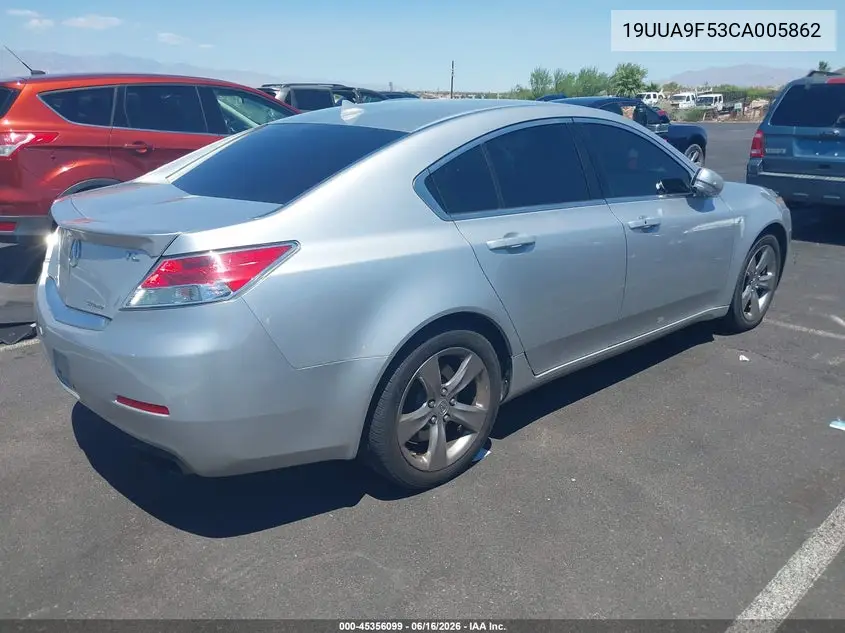 2012 Acura Tl 3.7 VIN: 19UUA9F53CA005862 Lot: 45356099