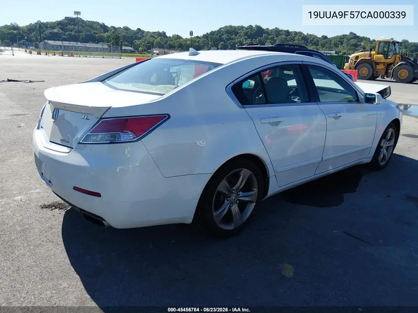 2012 Acura Tl 3.7 VIN: 19UUA9F57CA000339 Lot: 45456784