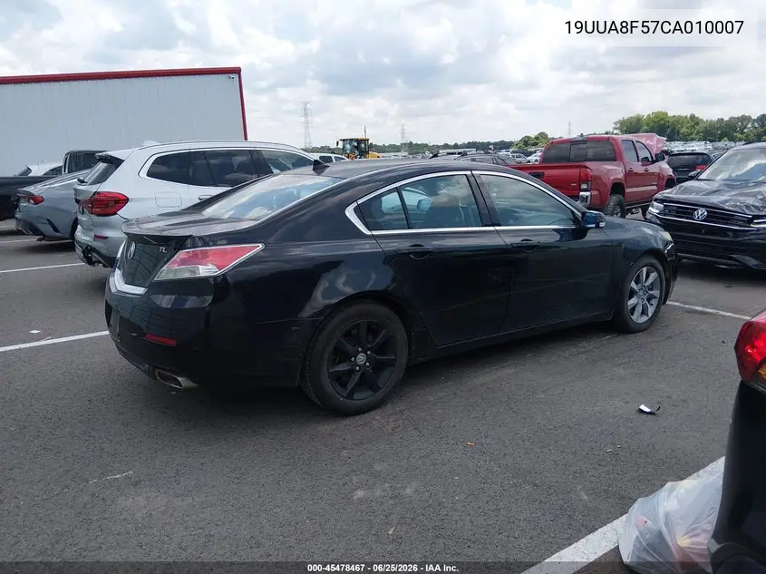 2012 Acura Tl 3.5 VIN: 19UUA8F57CA010007 Lot: 45478467