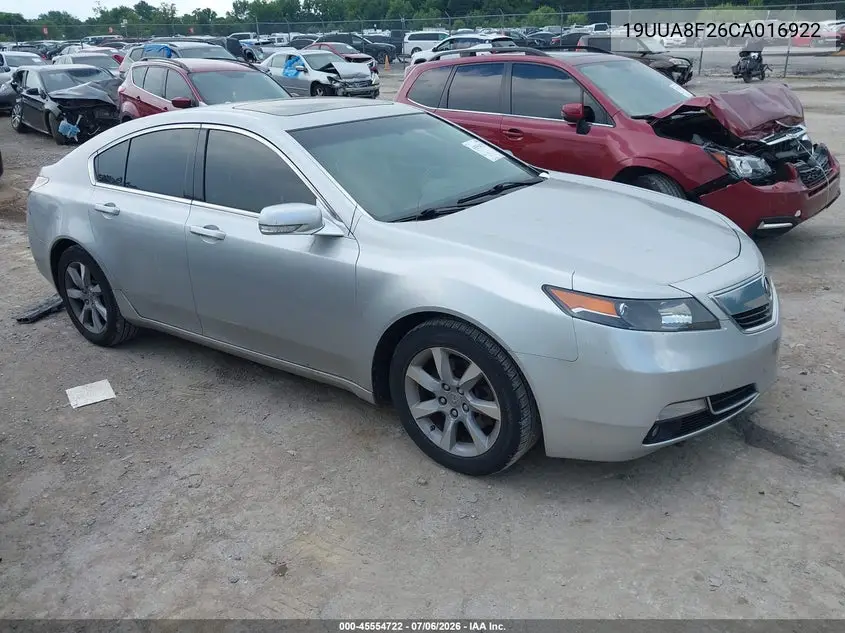 2012 Acura Tl 3.5 VIN: 19UUA8F26CA016922 Lot: 45554722