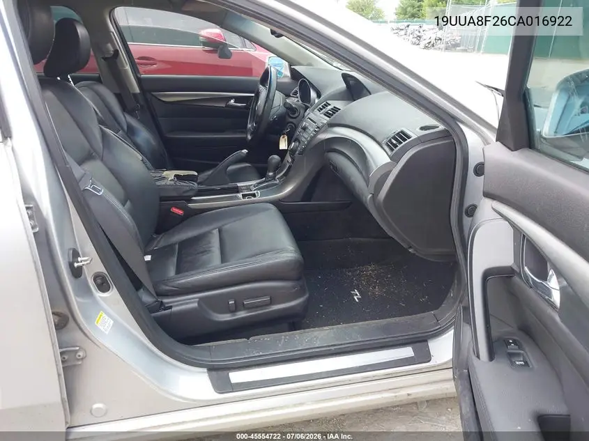 2012 Acura Tl 3.5 VIN: 19UUA8F26CA016922 Lot: 45554722