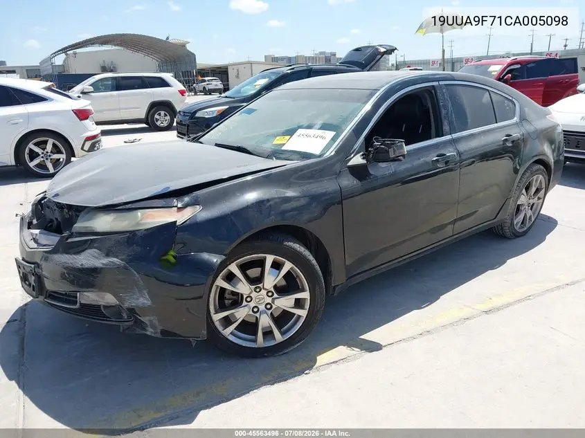 2012 Acura Tl 3.7 VIN: 19UUA9F71CA005098 Lot: 45563496