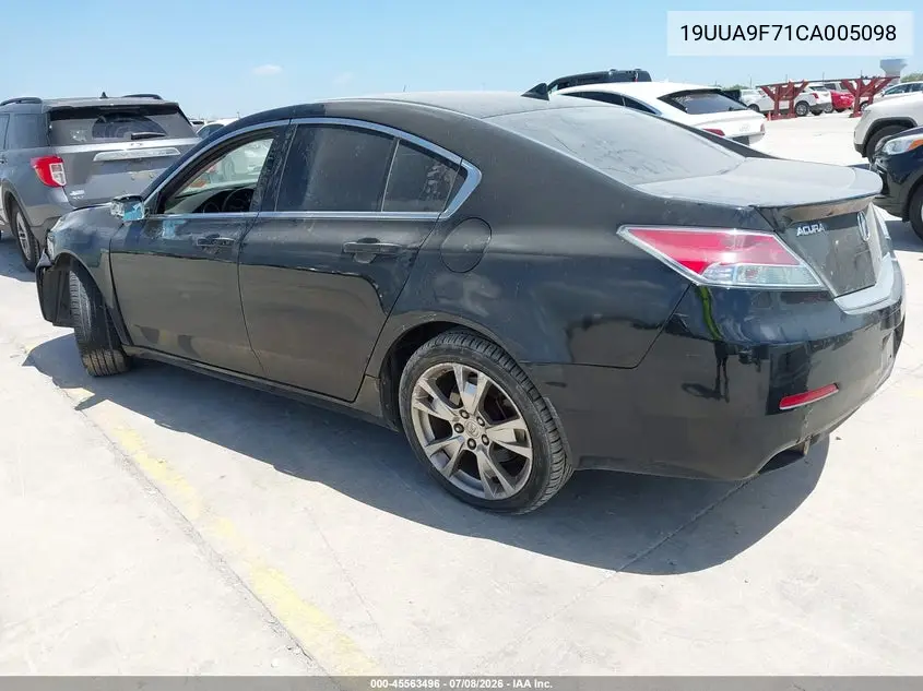 2012 Acura Tl 3.7 VIN: 19UUA9F71CA005098 Lot: 45563496