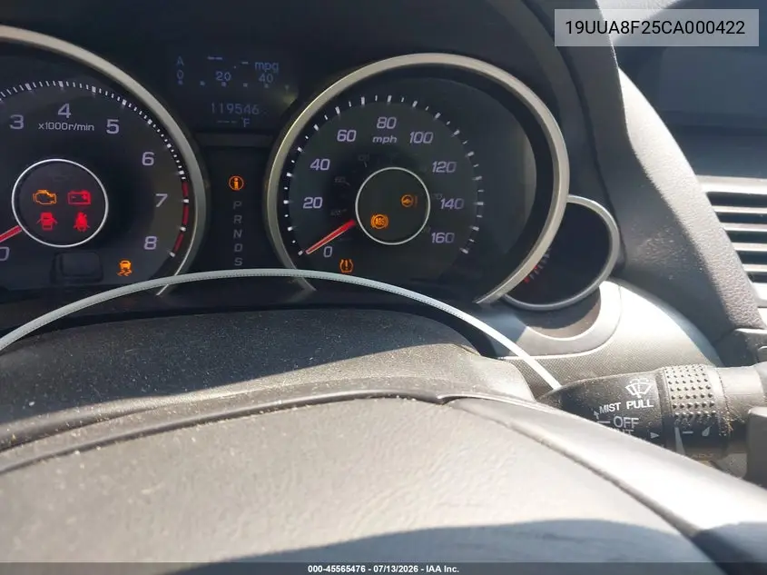 2012 Acura Tl 3.5 VIN: 19UUA8F25CA000422 Lot: 45565476