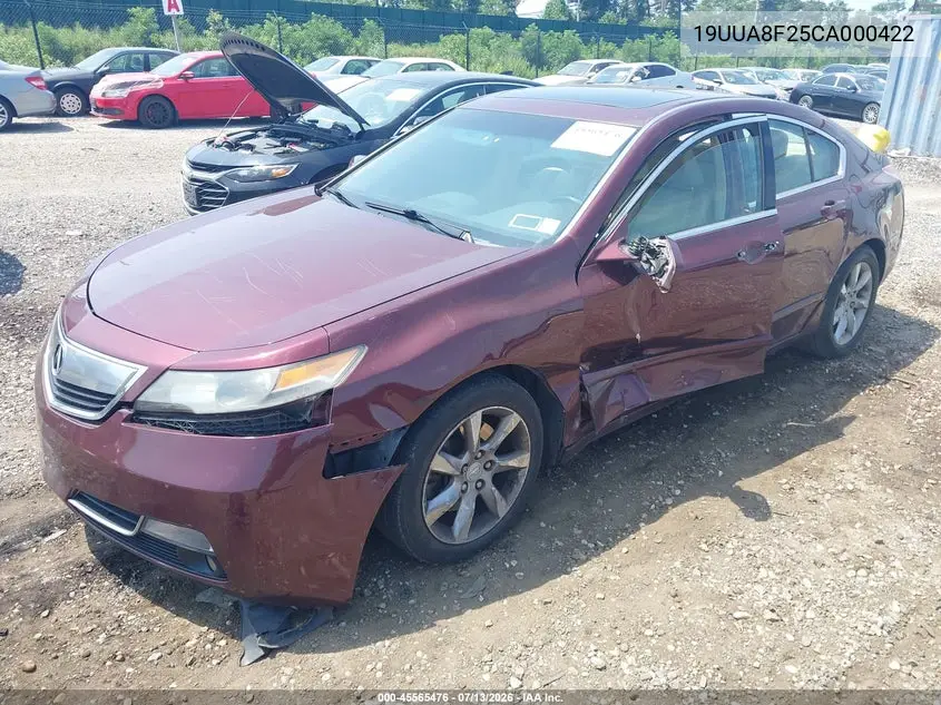 2012 Acura Tl 3.5 VIN: 19UUA8F25CA000422 Lot: 45565476