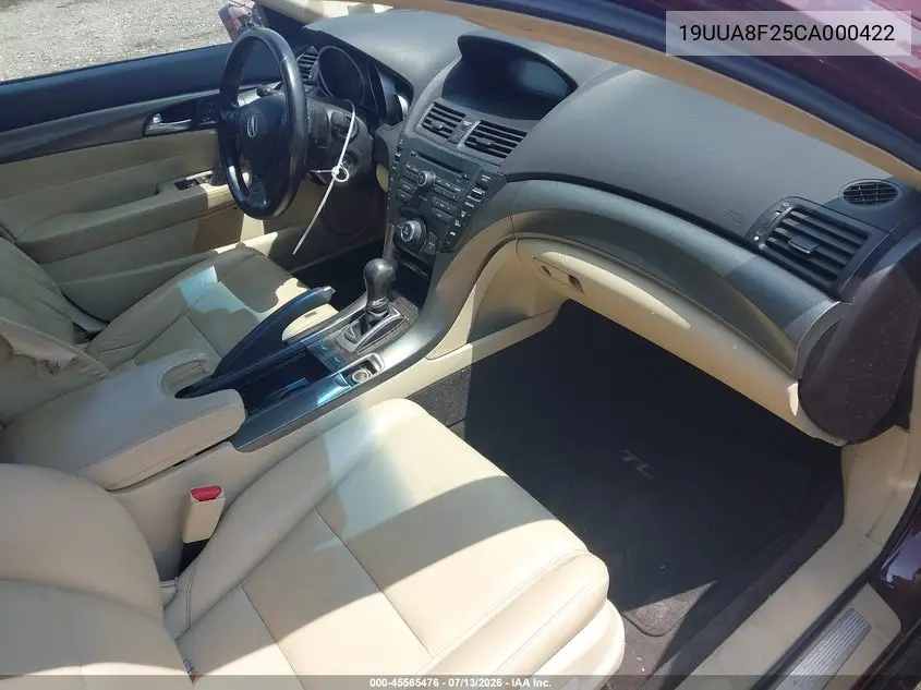 2012 Acura Tl 3.5 VIN: 19UUA8F25CA000422 Lot: 45565476