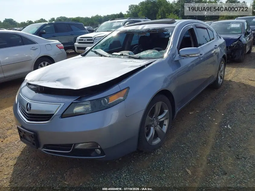 2012 Acura Tl 3.7 VIN: 19UUA9E54CA000722 Lot: 45584916