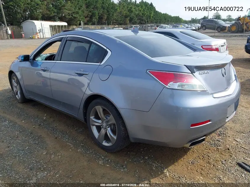 2012 Acura Tl 3.7 VIN: 19UUA9E54CA000722 Lot: 45584916